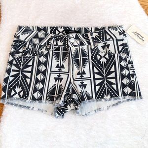 NWT Aztec / Southwestern Print Denim Short Shorts by Forever 21